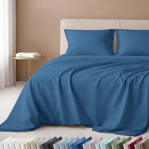 Miniatura 29 de California Design Den Juego de sábanas de lujo tamaño King - 100% algodón, 600 número de hilos, sábanas King de bolsillo profundo, ropa de cama