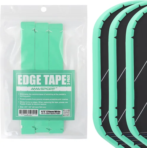 Miniatura 102 de PICKLETECH Cinta de protección de pala de pickleball – Protector de borde de cabeza de paleta – Cinta de protección de borde de raqueta ajuste
