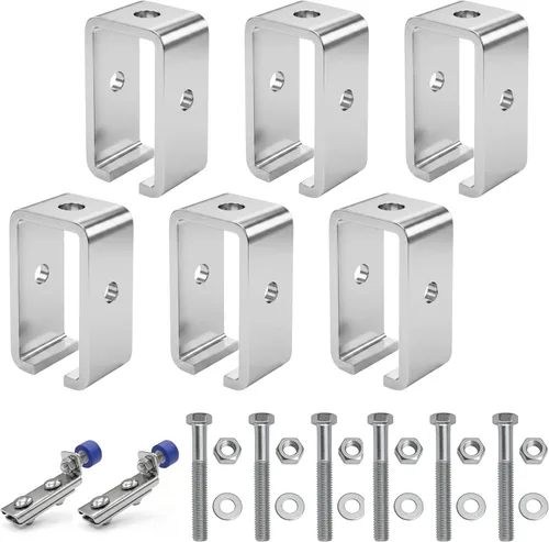 Miniatura 6 de Soporte de suspensión de carril de canal para P1834-EG, soporte de soporte intermedio de 1-5/8 pulgadas x 3-3/4 pulgadas, se adapta a todas