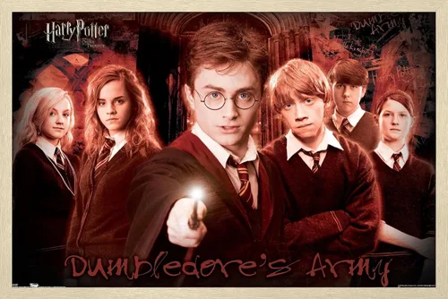 Miniatura 7 de Harry Potter y la orden del fénix - Póster de pared grupal, 22.4 pulgadas de largo x 14.7 pulgadas, versión enmarcada en madera de granero