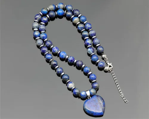 Miniatura 30 de Colgante de corazón de aventurina natural, Collar de cuentas de aventurina genuina, Collar de piedra verde, Collar de piedras preciosas, Cuentas