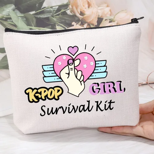 Miniatura 3 de MEIKIUP Mercancía de drama coreano Regalos de drama coreano Amante de la música coreana Bolsa de maquillaje K-drama Regalo coreano Mamá Survival Kit