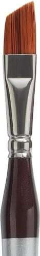 Miniatura 2 de KINGART Premium Precision 2400-3/8 Angular Shader Series - Cepillo para artista, sintético ámbar Taklon, mango ergonómico corto cómodo, para pintura
