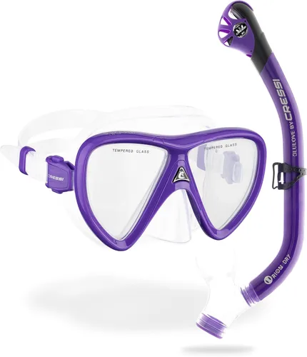 Miniatura 16 de Cressi Kit de snorkel para adultos, máscara y snorkel seco - Equipo de calidad para descubrir el mundo submarino - Ikarus & Orion Dry: Diseñado