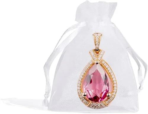 Miniatura 9 de LYSXP 100 bolsas de regalo de organza blanca de 4 x 6 pulgadas, bolsas de organza transparente con cordón, ideales para fiestas, Navidad, dulces