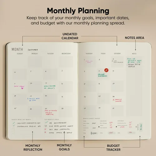 Miniatura 5 de Sin fecha, Agenda 2026, 8.5" x 11" - La Agenda de Productividad #1 para Lograr Tus Objetivos 2026 - Agenda 2026-2027 por PRODUCTIVITY STORE