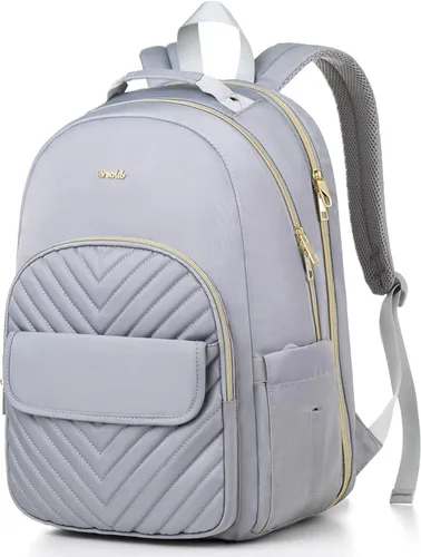 Miniatura 15 de Mochila para laptop para mujer, elegante mochila de trabajo para viajes, mochila de computadora de gran capacidad para 15.6 pulgadas, mochila Negro