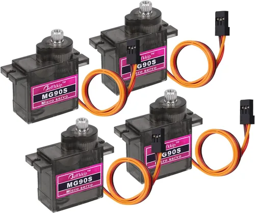 Miniatura 9 de 8PCS MG90S 0.32 oz Micro Servo Motor Metal Gear para RC Robot Car Avión Helicóptero Mini Servos para Arduino Project