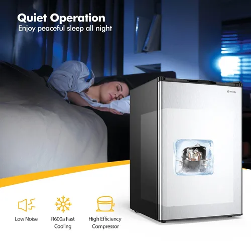 Miniatura 7 de Congelador vertical compacto, congelador de control mecánico con termostato ajustable de 7 grados, congeladores verticales EP23796