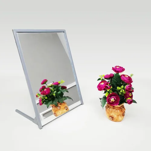 Miniatura 6 de FixtureDisplays 11.4 x 15.2 x 8.5 Zapato de montaje Espejo de vidrio Marco de acero Tienda al por menor del hogar Tatuaje Terapia 15588-NPF