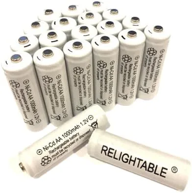 Miniatura 3 de AA tamaño NiCd AA 1000mAh 1.2V baterías recargables para lámpara solar luz solar (6-PCS AA 1000mAh)
