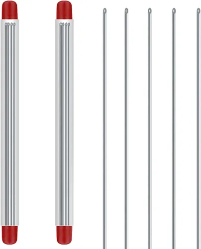 Miniatura 12 de Aguja de enganche de lombriz de tierra hueca portátil de acero inoxidable gusano de pesca penetrante cebo superior perforador de aguja de carpa, 5