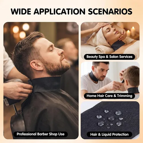 Miniatura 7 de QUUPY 1 rollo/100 tiras desechables para cuello de barbero, 2.6 pulgadas de ancho x 13.7 pulgadas de largo, se estira hasta 21.5 pulgadas, papel