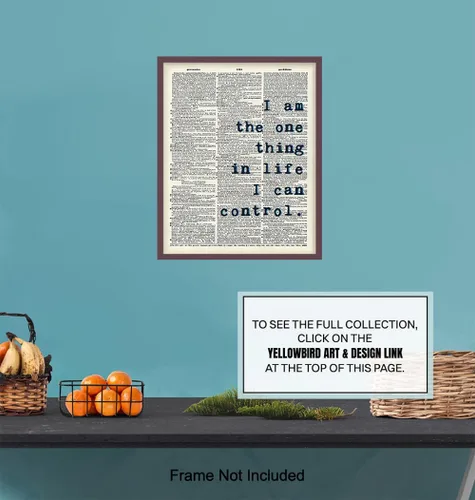 Miniatura 7 de Decoración de Pared con Cita Inspiradora Arte de Diccionario - 8x10 Impresión Reciclada Decoración Motivacional para Hogar para Dormitorio, Oficina