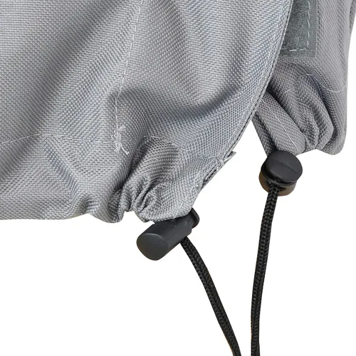 Miniatura 7 de Sunnydaze Funda para estante de troncos - Gris con rayas verdes - Poliéster 300D con respaldo de PVC - Accesorio resistente para patio, terraza