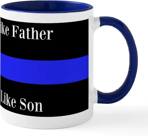Miniatura 42 de CafePress Taza de café de cerámica de 11 oz (11.0 fl oz) de Police Mom