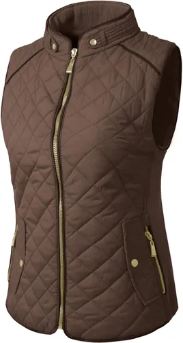 Miniatura 2 de NE PEOPLE Chaleco acolchado ligero con cremallera para mujer (S-3XL)