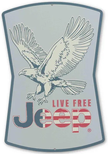 Miniatura 17 de Letrero de metal blanco y negro para Jeep Thing, letrero vintage para garaje o cueva de hombre Blanco/Negro