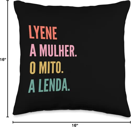 Miniatura 4 de Designs De Nomes Engraçados Para Mulher Divertido cojín portugués con diseño de primer nombre, 16 x 16 pulgadas, multicolor