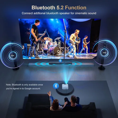 Miniatura 6 de Proyector 4K con GoogIe TV, proyector Goiaey 2000 ANSI con WiFi y Bluetooth, aplicaciones oficiales integradas, GoogIe Voice, DoIby Audio, HDMI ARC