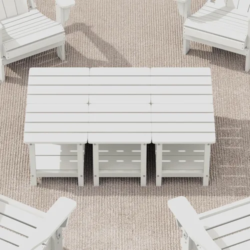 Miniatura 32 de SERWALL Mesa auxiliar Double Adirondack, Mesa auxiliar de forma rectangular, Negra