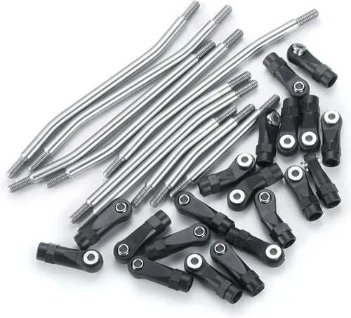 Miniatura 2 de MORLORDY Juego de varillaje de suspensión RC para TRX4 1/10 RC Crawler Car Upgrades, 10PCS 12.323 in distancia entre ejes, acero inoxidable