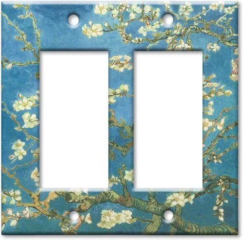 Miniatura 5 de Art Plates - Van Gogh: Placa de interruptor de flores de almendro - Single Rocker
