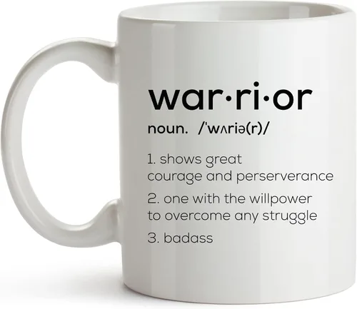 Miniatura 7 de YouNique Designs Taza con texto en inglés «Get Well Soon Warrior, 11 onzas», «Encouragement, Sobriety, Badass Women», «Proud Of You», taza