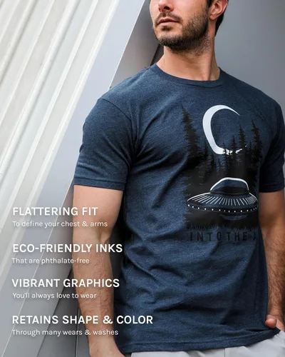 Miniatura 4 de INTO THE AM - Camisetas gráficas para hombre, con diseño espacial y de ovni, tallas S-4XL