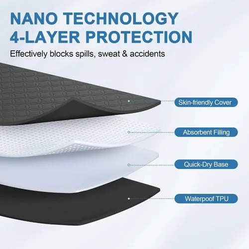Miniatura 5 de GUHER Protector de colchón impermeable tamaño individual, funda de cama transpirable de tela de aire 3D, funda protectora de colchón, sin ruido