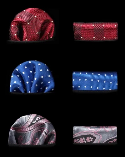 Miniatura 52 de HISDERN Juego de corbatas extralargas para hombre y pañuelo de bolsillo de 63 pulgadas, colección XL, caja de regalo, corbata, lote de 3