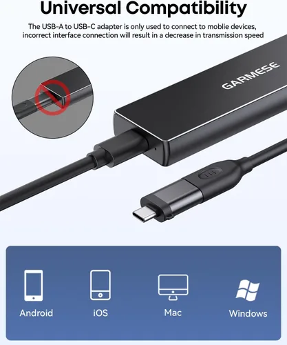 Miniatura 3 de SSD externo USB 3.2 Gen 2 de 1 TB, unidad de estado sólido portátil de alta velocidad de hasta 1000 MB/s, almacenamiento Plug & Play para PC