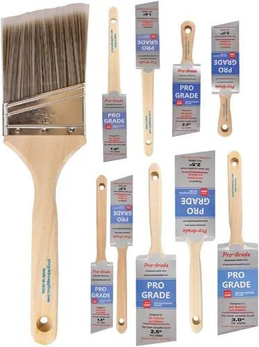 Miniatura 7 de Paquete de 10 pinceles de pintura de alta calidad para pared o decoración de casa, ideal para pintores profesionales y propietarios de viviendas