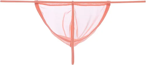 Miniatura 3 de TANBOM Tanga para hombre, con espalda en Y, de tiro bajo, transpirable, cómoda, de nailon, con bolsa