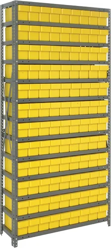 Miniatura 276 de Quantum QSBU-245BK Heavy Duty Shelving Unit with (7) Shelves and (24) QUS245 Black Bins for Garage Warehouse Storage Distribution 400 lb Load