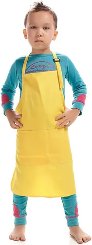 Miniatura 9 de Niños Art Smock Niños Pintura Babero Delantal Kit Artesanía 2 Bolsillos Espaciosos Rojo