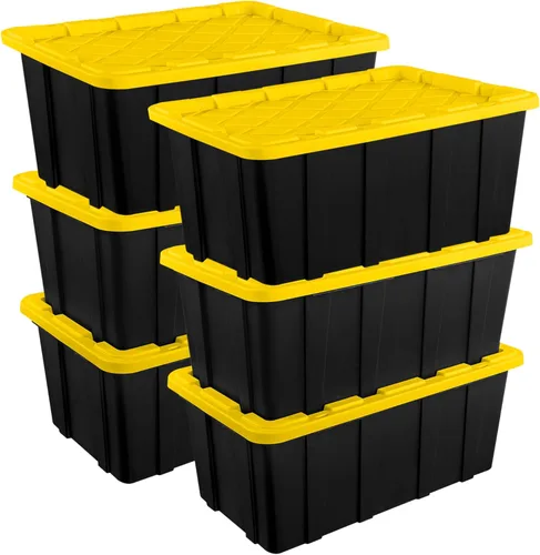 Miniatura 11 de Sterilite Contenedor Industrial de 17 Galones, Recipiente de Almacenamiento Apilable con Tapa de Cierre a Presión para Almacenamiento en Garaje