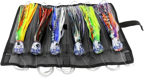 OCEAN CAT Señuelo de pesca para agua salada para marlín, atún, mahi, dorado, peto y guaju con bolsa de malla incluida, señuelos para pesca de gran