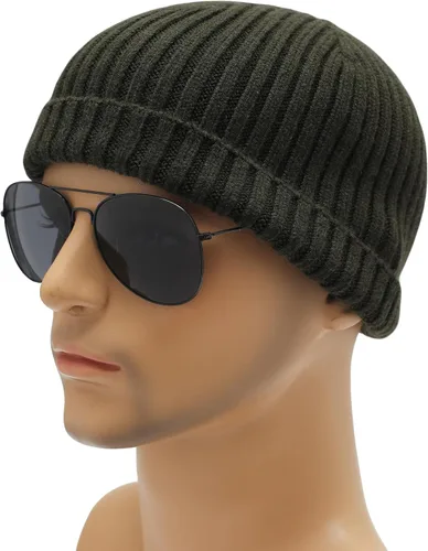 Miniatura 2 de ZLYC Gorro de pescador de punto de invierno para hombre, gorro de calavera cálido para uso diario