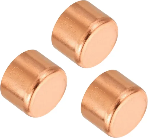 Miniatura 10 de PATIKIL Tapa de tubo de cobre ID de 1.382 in (1,38 pulgadas), tapa de ajuste de cobre, conexión de soldadura para fontanería, climatización y aire