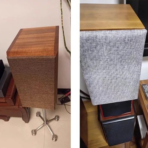Miniatura 4 de Parrilla de tela de lino para altavoces, tela protectora de malla a prueba de polvo, tela estéreo de repuesto para altavoces de escenario doméstico
