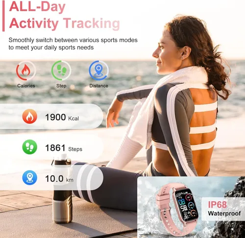 Miniatura 7 de Reloj inteligente para mujer, reloj inteligente de 1.57 pulgadas (respuesta/hacer llamada), nuevo rastreador de fitness 2025 con más de 110 modos