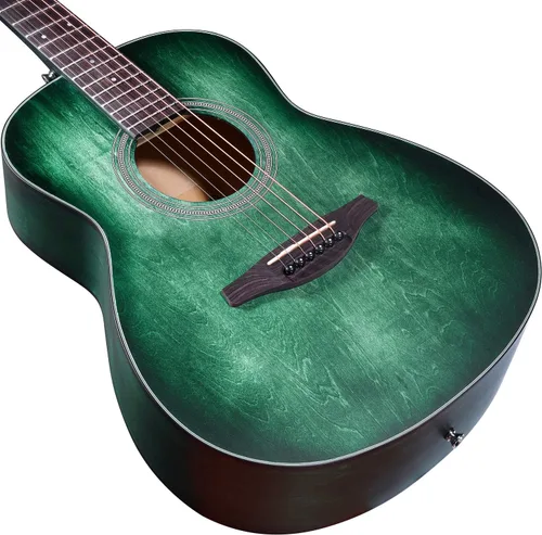 Miniatura 5 de WINZZ HAND RUBBED Series – Guitarra acústica para zurdos de 36 pulgadas 3/4 paquete de viaje con bolsa, afinador metrónomo, colgador de pared