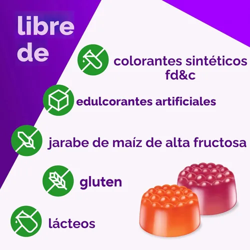 Miniatura 6 de Vitafusion Gomitas de Vitamina D3, Apoyo Óseo e Inmune, Sabor Melocotón, Zarzamora y Fresa, Suplemento de Vitamina D3 en Gomitas de 50 mcg