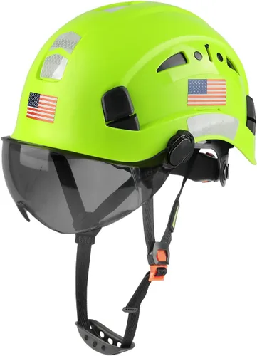 Miniatura 9 de GREEN DEVIL Casco de Seguridad Casco Duro con Visera Correa de Barbilla Ajustable Ligero Ventilado ABS Casco de Trabajo para Hombres y Mujeres Gris