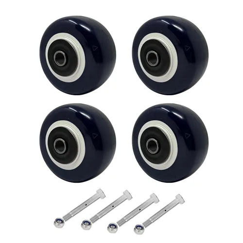 Miniatura 13 de Ruedas giratorias de 6 pulgadas, ruedas industriales, poliuretano sobre ruedas de polipropileno, juego de 4 ruedas resistentes, capacidad total