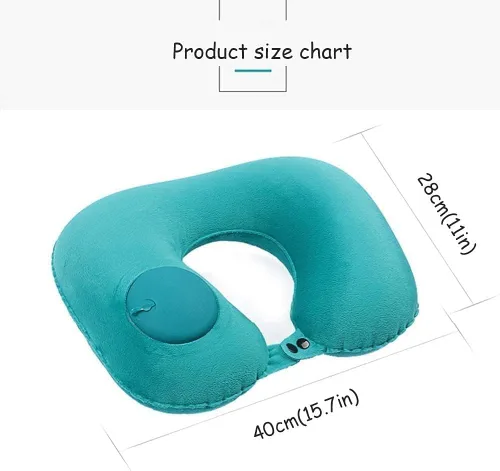 Miniatura 2 de Almohada de viaje de espuma viscoelástica para el cuello, funda cómoda y transpirable, lavable a máquina, kit de viaje en avión, almohada de viaje