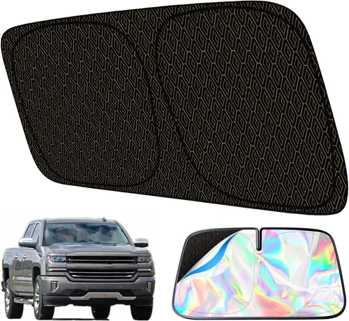 Miniatura 13 de Parasol para parabrisas personalizado para Chevrolet Equinox (2018-2025), parasol delantero de tela resistente con marco de metal fuerte, protección