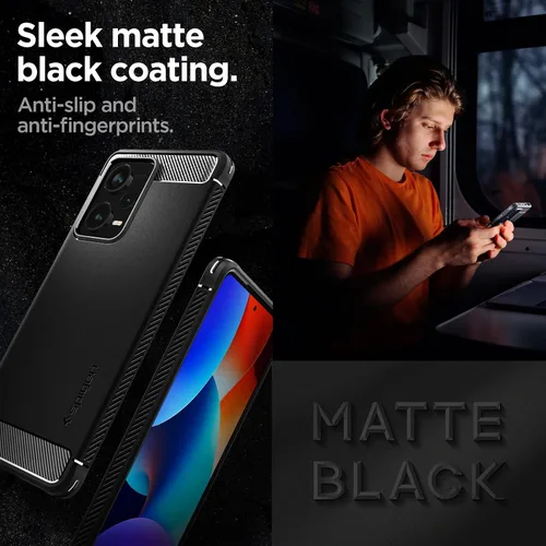 Miniatura 4 de Spigen Rugged Armor - Funda diseñada para Redmi Note 12 Pro Plus (2023), color negro mate