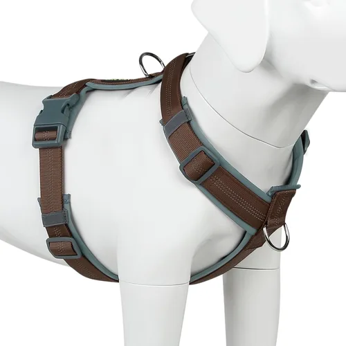 Miniatura 61 de Arnés para perro Plutus Pet sin tirón, arnés ajustable de nylon con acolchado suave, arnés para perro reflectante y resistente para perros pequeños